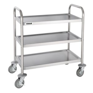 Serveerwagen RVS 3 plateaus 93(h) X 86(b) cm