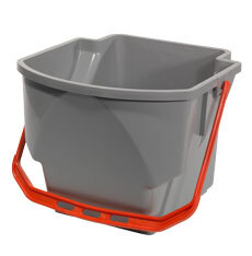 Grijze emmer 16 liter met rode hendel (t.b.v. MMT 1616)